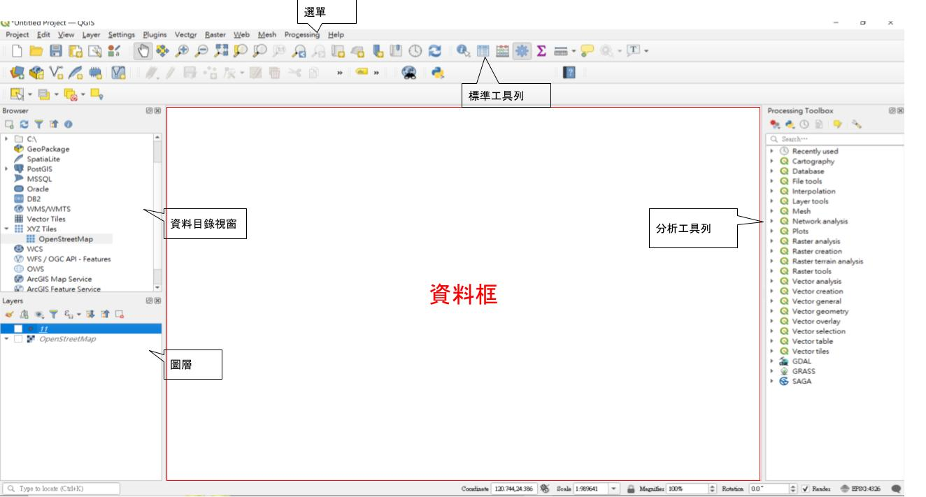 QGIS介面